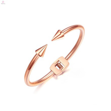 New Simple Stainless Steel Arrow Cuff Bangle Nail Bracelet